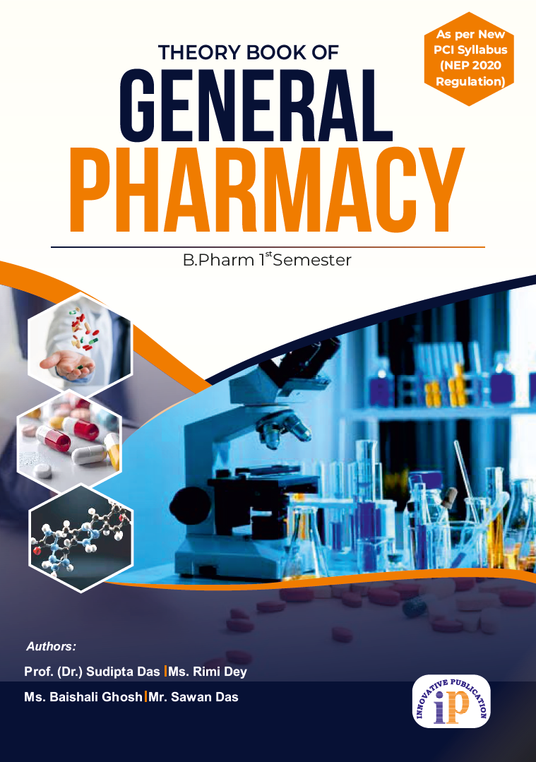 Theory Book of General Pharmacy B.Pharm 1st Semester As Per New PCI Syllabus (NEP 2020 Regulation)